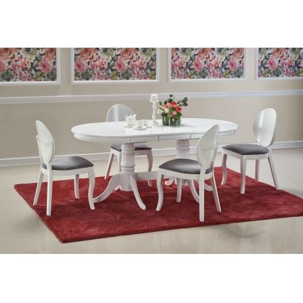 Uitschuifbare eettafel FUERTE 150/190x90 cm wit