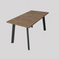 Uitschuifbare eettafel KERNO 150/190x80 cm eik Lefkas/zwart