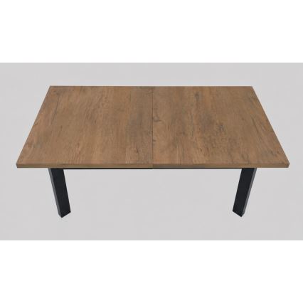Uitschuifbare eettafel KERNO 150/190x80 cm eik Lefkas/zwart