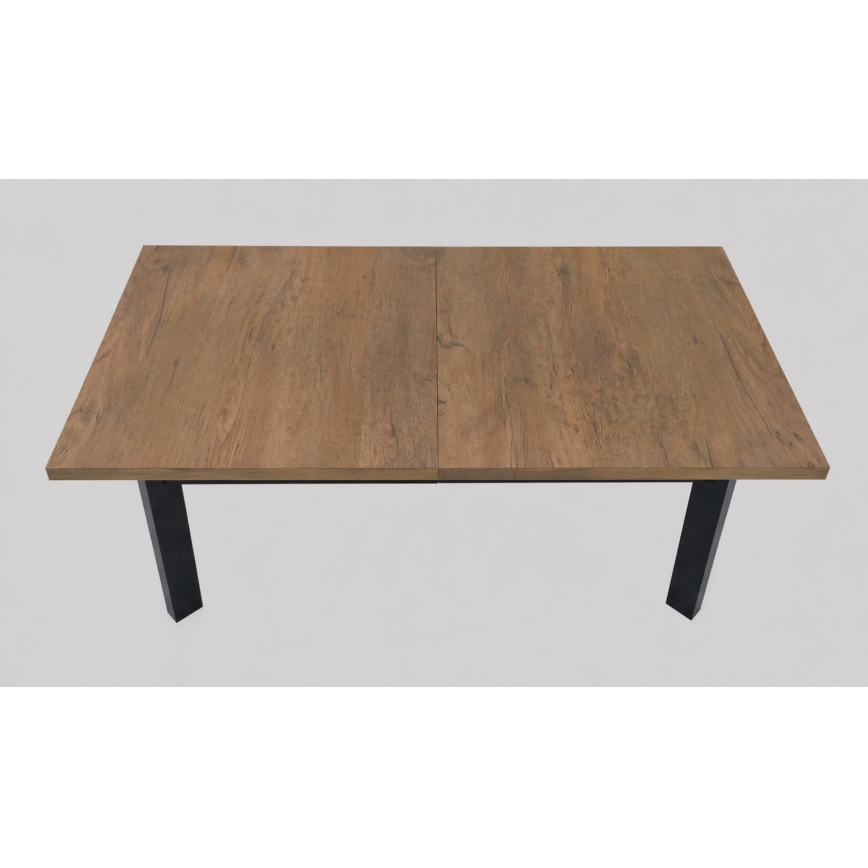 Uitschuifbare eettafel KERNO 150/190x80 cm eik Lefkas/zwart