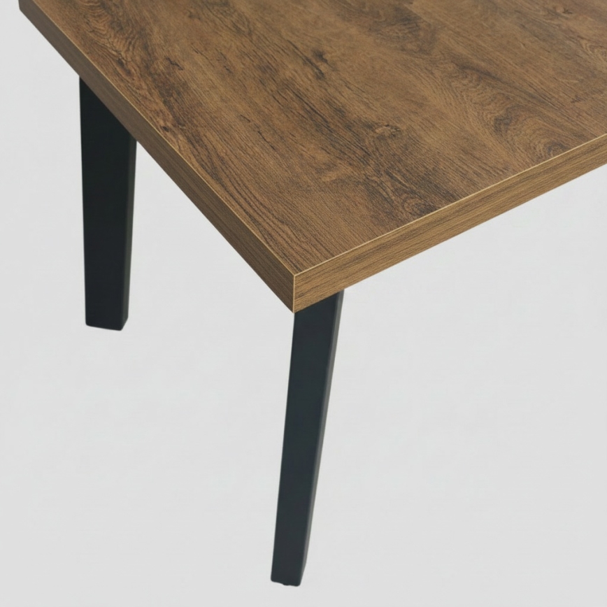 Uitschuifbare eettafel KERNO 150/190x80 cm eik Lefkas/zwart