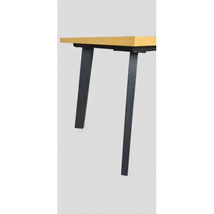 Uitschuifbare eettafel KERNO 150/190x80 cm eiken craft/zwart