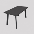 Uitschuifbare eettafel KERNO 150/190x80 cm zwart