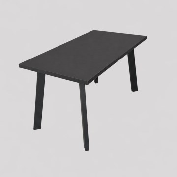 Uitschuifbare eettafel KERNO 150/190x80 cm zwart