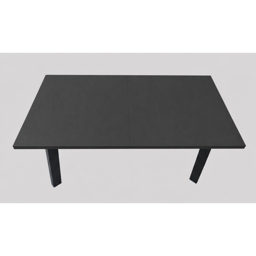 Uitschuifbare eettafel KERNO 150/190x80 cm zwart