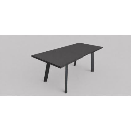 Uitschuifbare eettafel KERNO 150/190x80 cm zwart