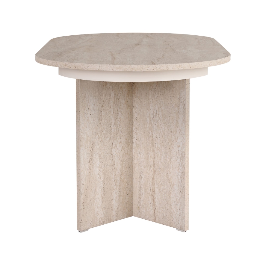Uitschuifbare eettafel NEL 160x90 cm travertijn