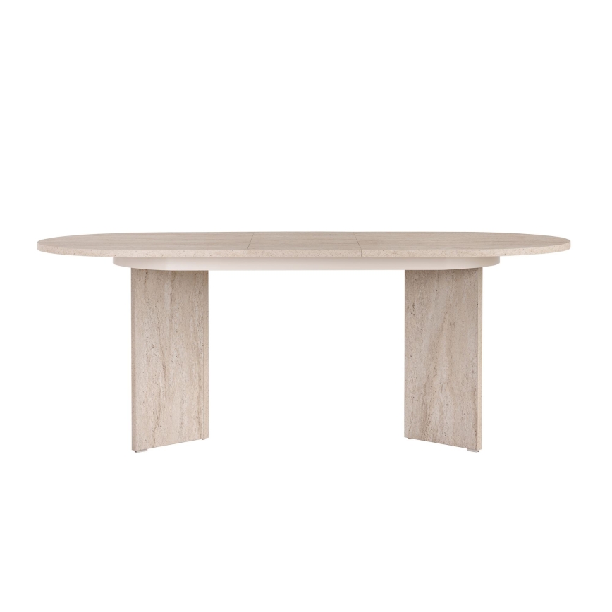 Uitschuifbare eettafel NEL 160x90 cm travertijn