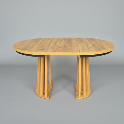 Uitschuifbare eettafel NEXUS 100/140 x 77 cm craft eik/zwart