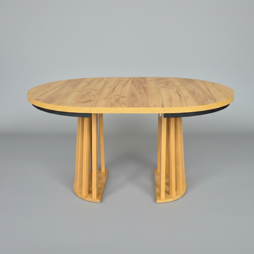 Uitschuifbare eettafel NEXUS 100/140 x 77 cm craft eik/zwart