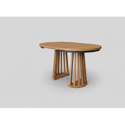 Uitschuifbare eettafel NEXUS 100/140x77 cm eik lefkas/zwart
