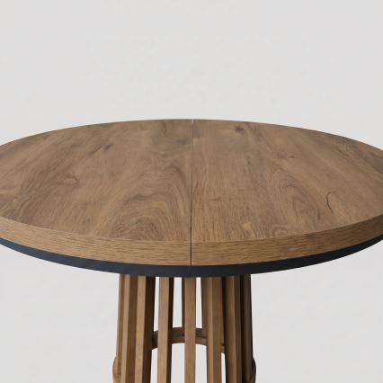 Uitschuifbare eettafel NEXUS 100/140x77 cm eik lefkas/zwart