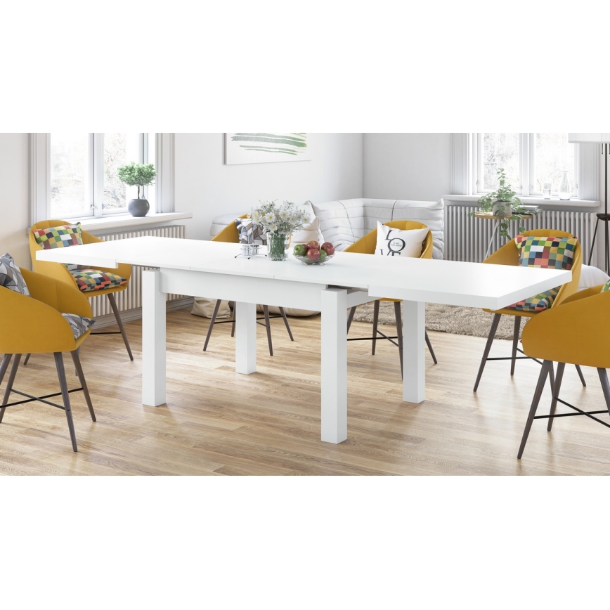 Uitschuifbare eettafel RALF voor 12 personen, wit
