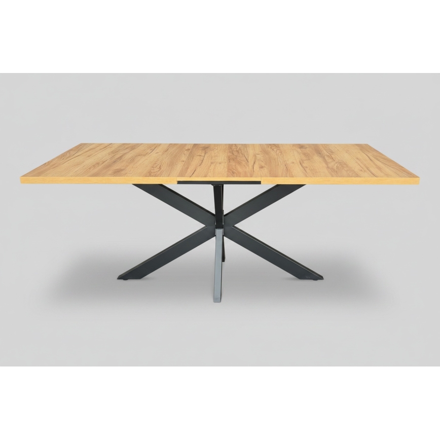 Uitschuifbare eettafel SAMLE 150/190x80 cm craft eiken/zwart