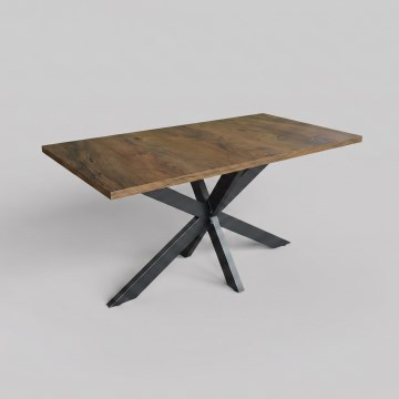 Uitschuifbare eettafel SAMLE 150/190x80 cm eik lefkas/zwart