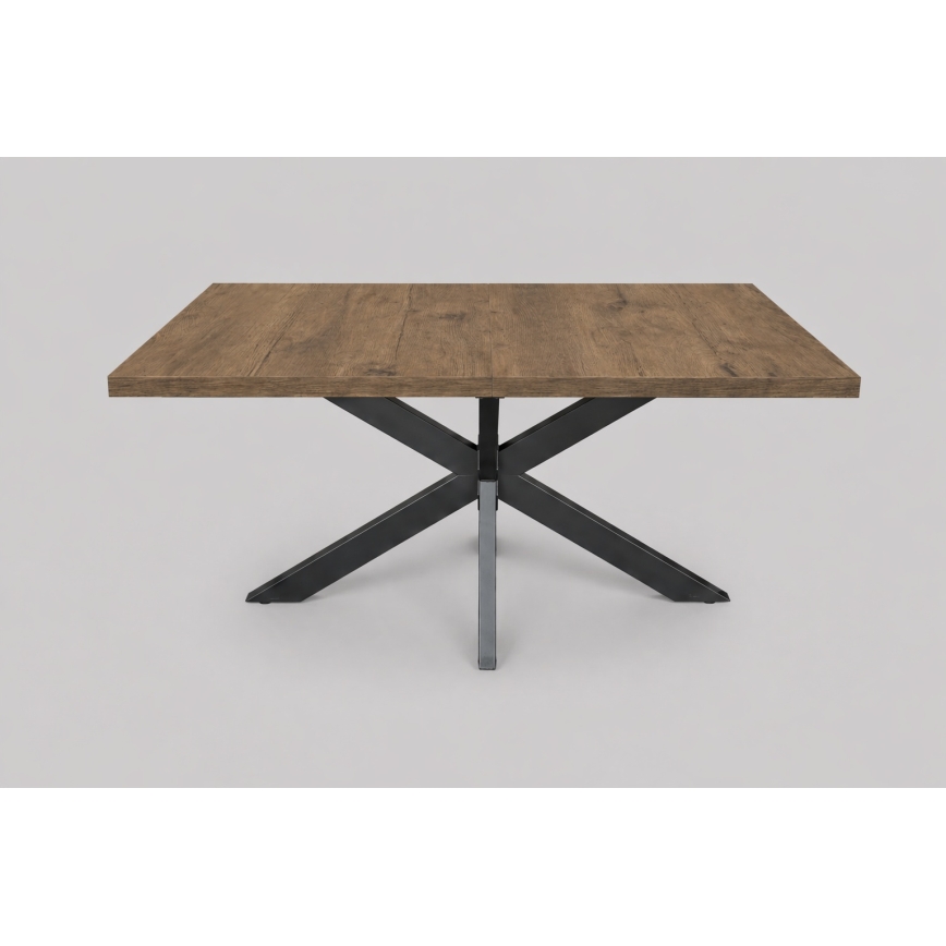 Uitschuifbare eettafel SAMLE 150/190x80 cm eik lefkas/zwart