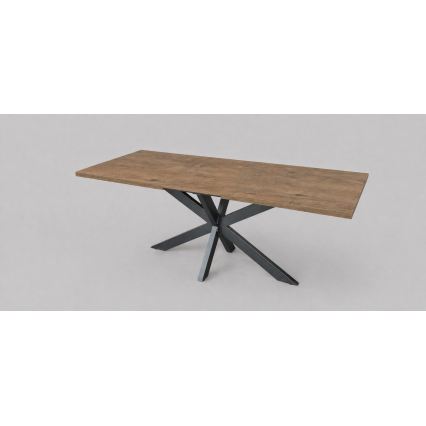 Uitschuifbare eettafel SAMLE 150/190x80 cm eik lefkas/zwart