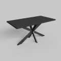 Uitschuifbare eettafel SAMLE 150/190x80 cm zwart
