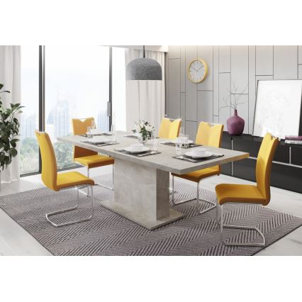 Uitschuifbare eettafel STRAP betongrijs