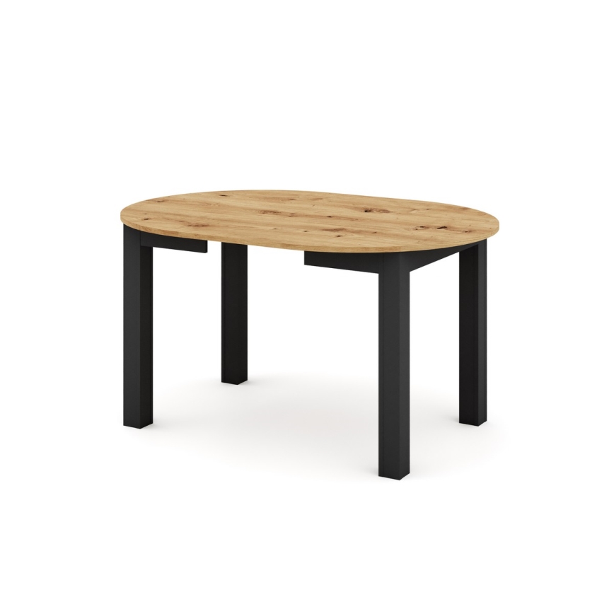 Uitschuifbare eettafel WILY artisan eiken/zwart
