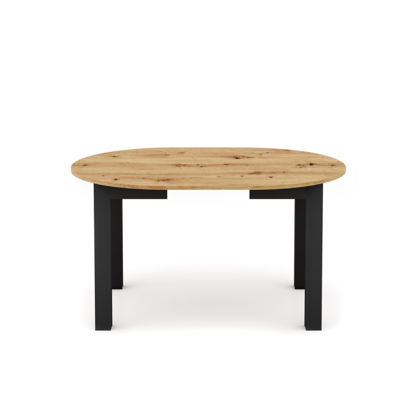 Uitschuifbare eettafel WILY artisan eiken/zwart