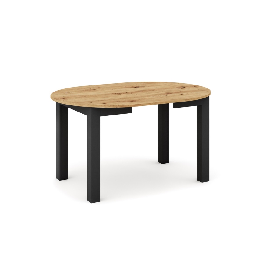 Uitschuifbare eettafel WILY artisan eiken/zwart