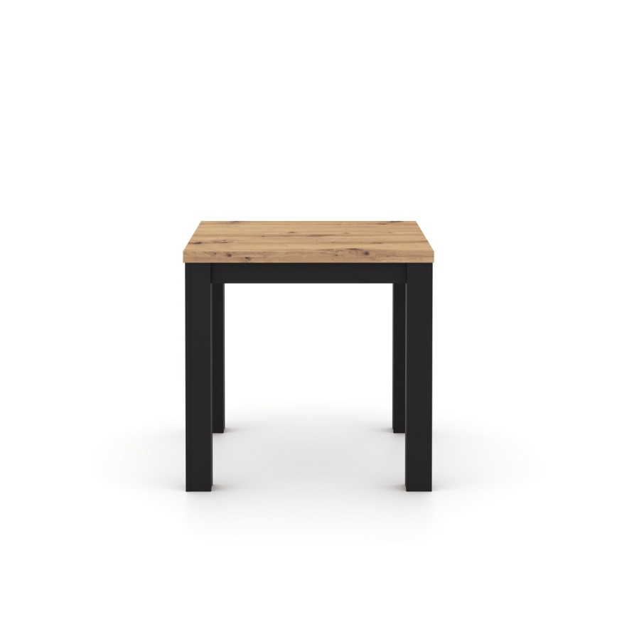 Uitschuifbare eettafel ZARO 80/160x80 cm artisan eiken/zwart