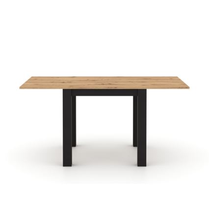 Uitschuifbare eettafel ZARO 80/160x80 cm artisan eiken/zwart