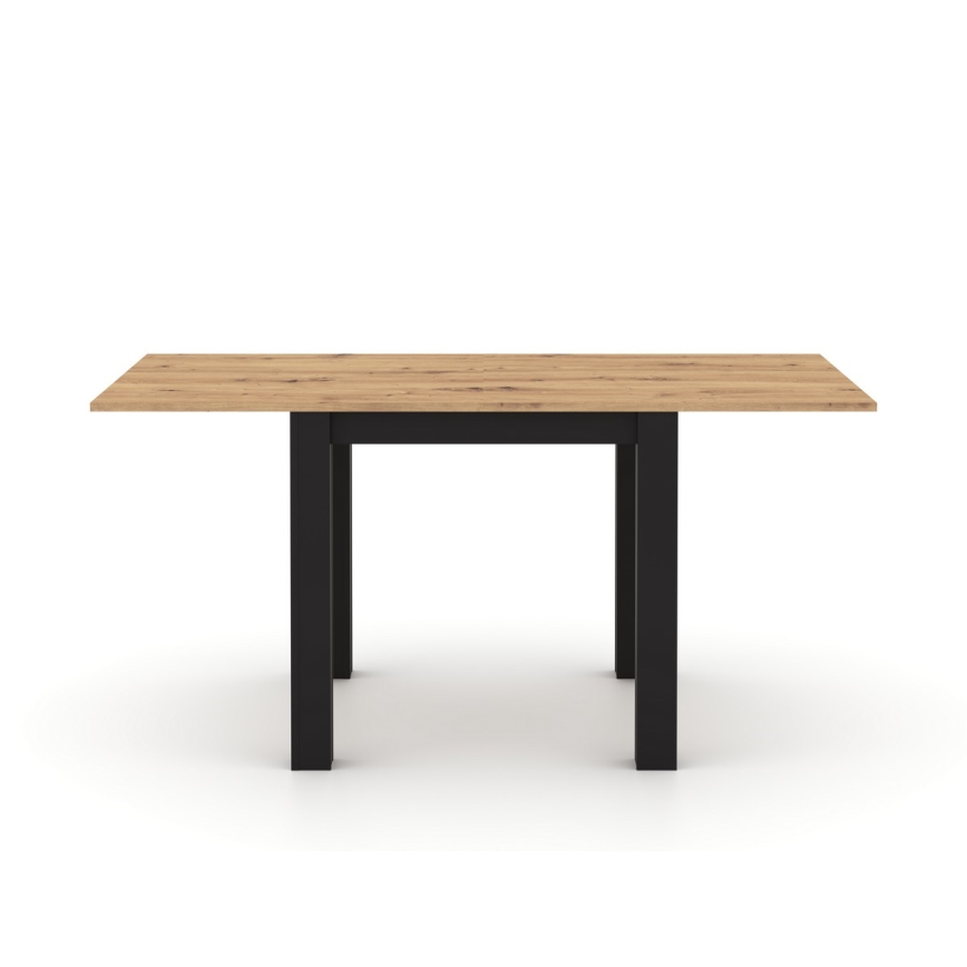 Uitschuifbare eettafel ZARO 80/160x80 cm artisan eiken/zwart