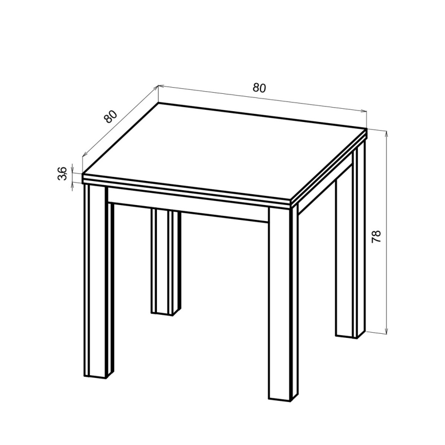 Uitschuifbare eettafel ZARO artisan eiken/zwart