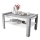Uitschuifbare salontafel met opklapbaar blad en plank ADEN grijs beton/wit