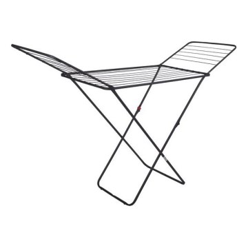 Uitschuifbare wasdroger TORO 180x93 cm zwart