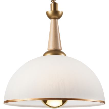 Uittrekbare plafondlamp CHIARA 1xE27/60W/230V beige/beuk