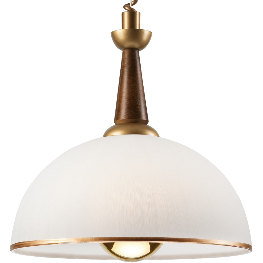 Uittrekbare plafondlamp CHIARA 1xE27/60W/230V bruin/beuk