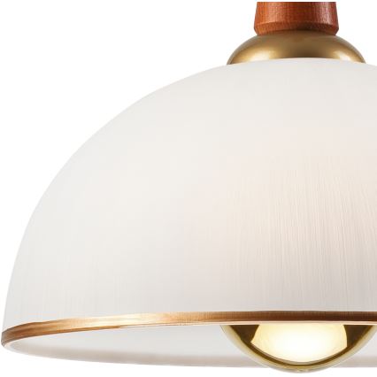 Uittrekbare plafondlamp CHIARA 1xE27/60W/230V donkerbruin/beuk