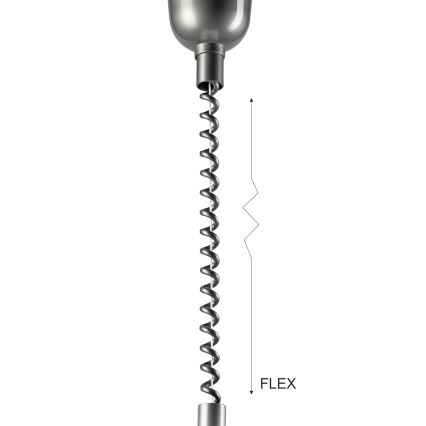 Uittrekbare plafondlamp CHIARA 1xE27/60W/230V zilver/bruin/beuk