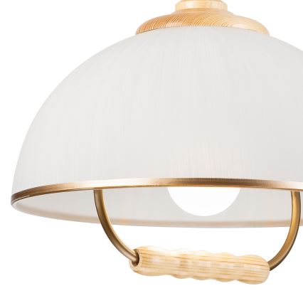 Uittrekbare plafondlamp RAMONA 1xE27/60W/230V beige/lichtbruin/dennenhout