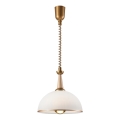 Uittrekbare plafondlamp CHIARA 1xE27/60W/230V beige/beuk