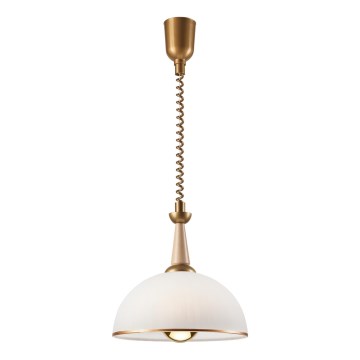Uittrekbare plafondlamp CHIARA 1xE27/60W/230V beige/beuk