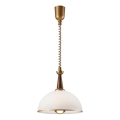 Uittrekbare plafondlamp CHIARA 1xE27/60W/230V bruin/beuk