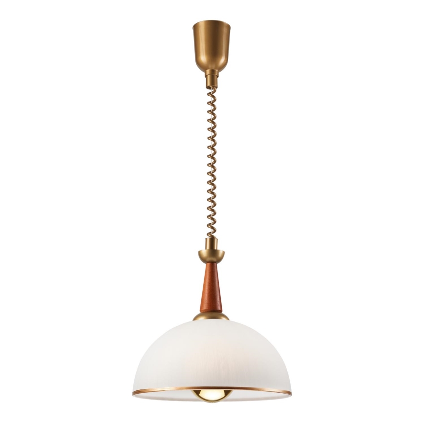Uittrekbare plafondlamp CHIARA 1xE27/60W/230V donkerbruin/beuk