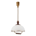 Uittrekbare plafondlamp RAMONA 1xE27/60W/230V beige/donkerbruin/dennenhout