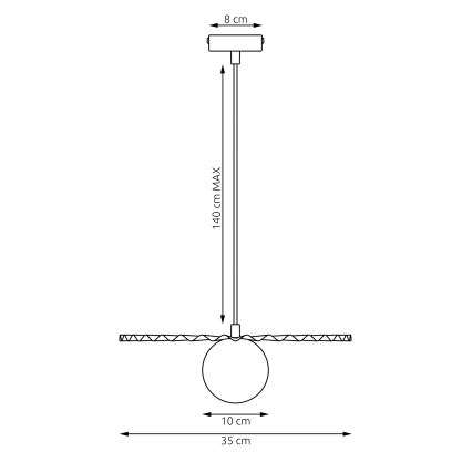 UMBRA hanglamp met kabel 1xG9/8W/230V, zwart
