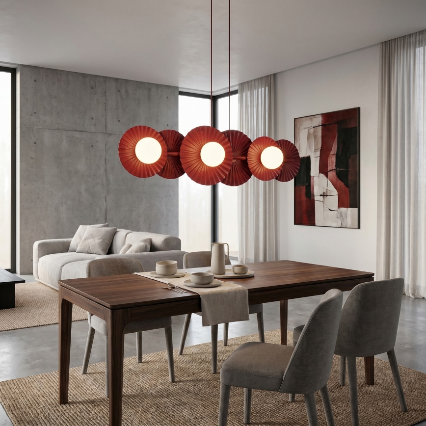 UMBRA kroonluchter aan kabel 6xG9/8W/230V, rood