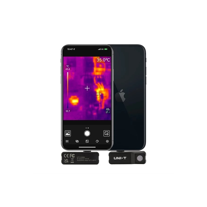Uni-T UTi120MS - Thermal camera lightning voor iPhone