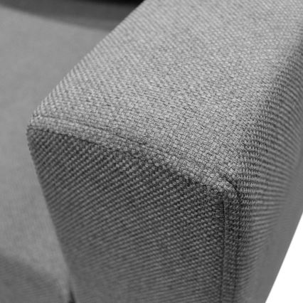 Universeel omkeerbare U-vormige uitklapbare hoekbank SEYA met opbergruimte, grijs