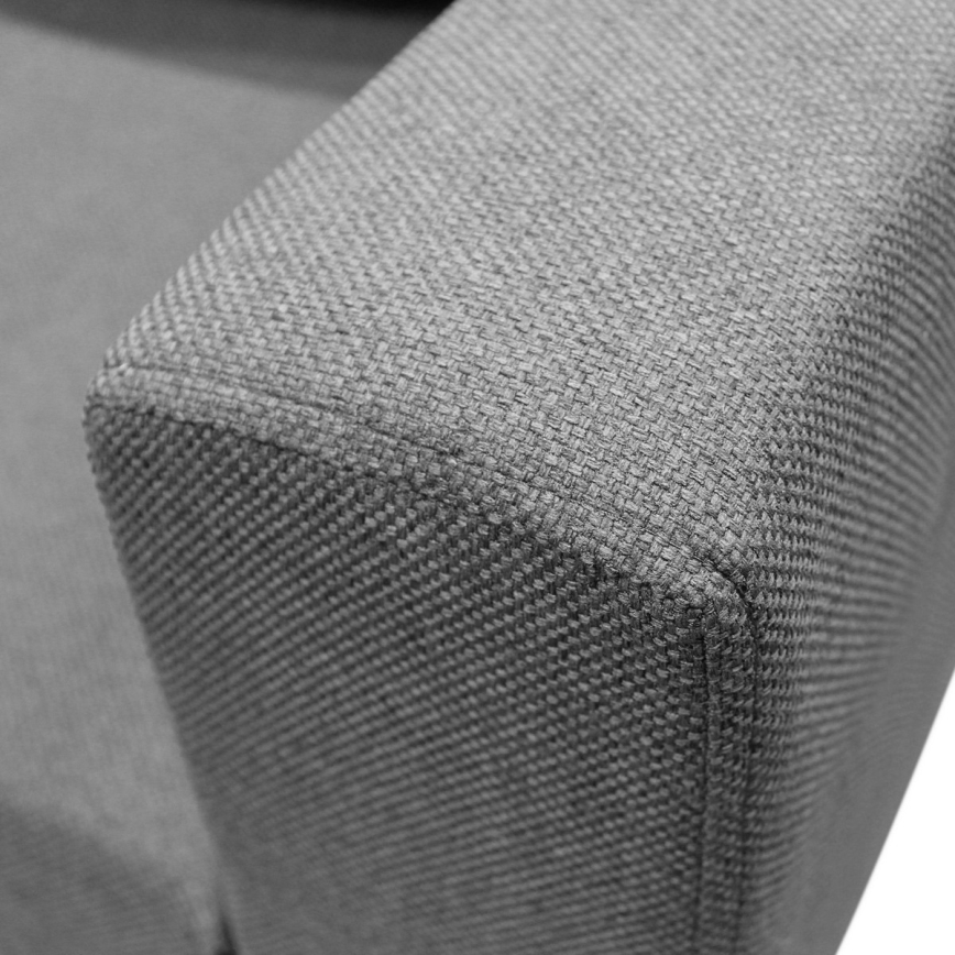 Universeel omkeerbare U-vormige uitklapbare hoekbank SEYA met opbergruimte, grijs