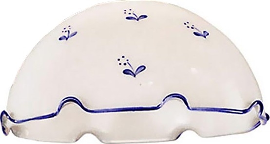 Universeel vervangingsglas NONNA E27 diameter 20 cm wit/blauw