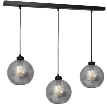 Universeel vervangingsglas SOFIA E27 diameter 20 cm gerookt zwart