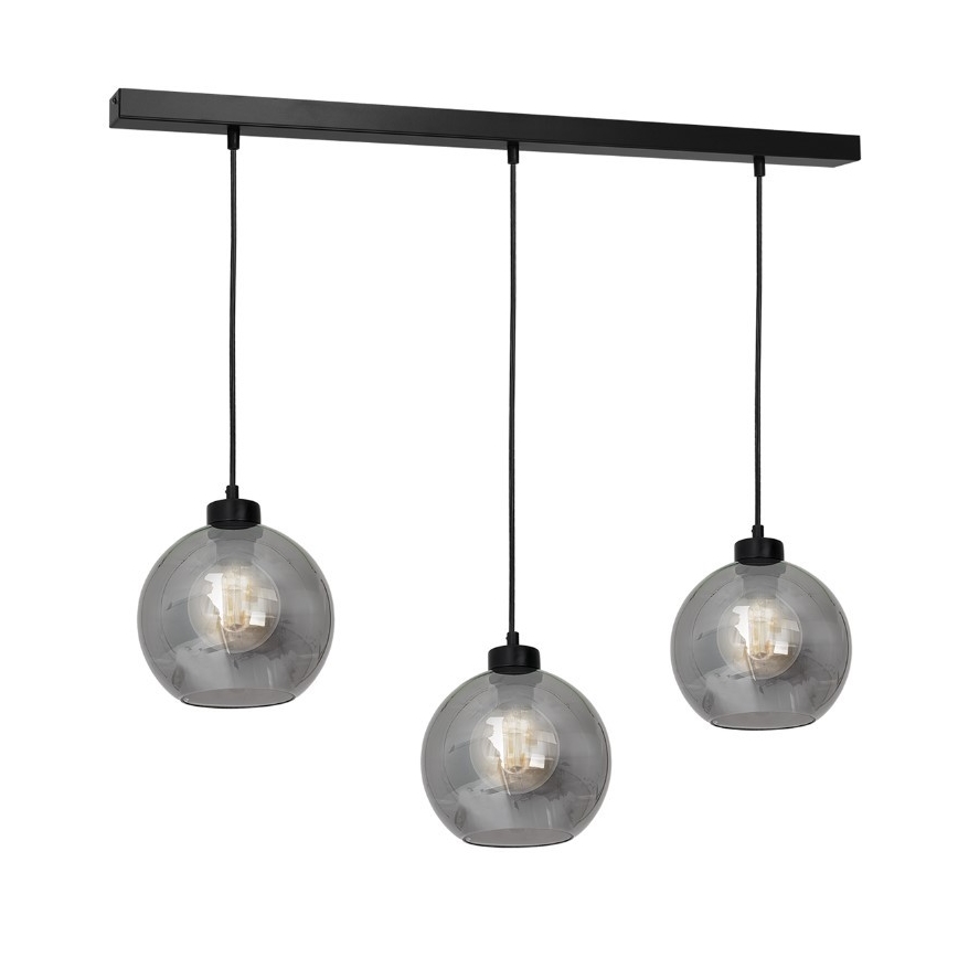Universeel vervangingsglas SOFIA E27 diameter 20 cm gerookt zwart